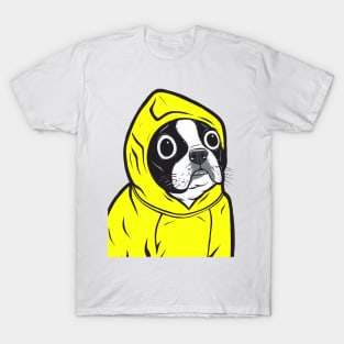 Yellow Boston Terrier Hoodie T-Shirt